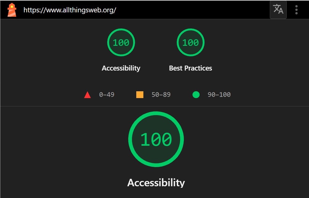 Web accessibility